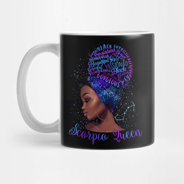 Scorpio Girl Shirt Black Queen Was Born in Scorpio Birthday Gifts by osami